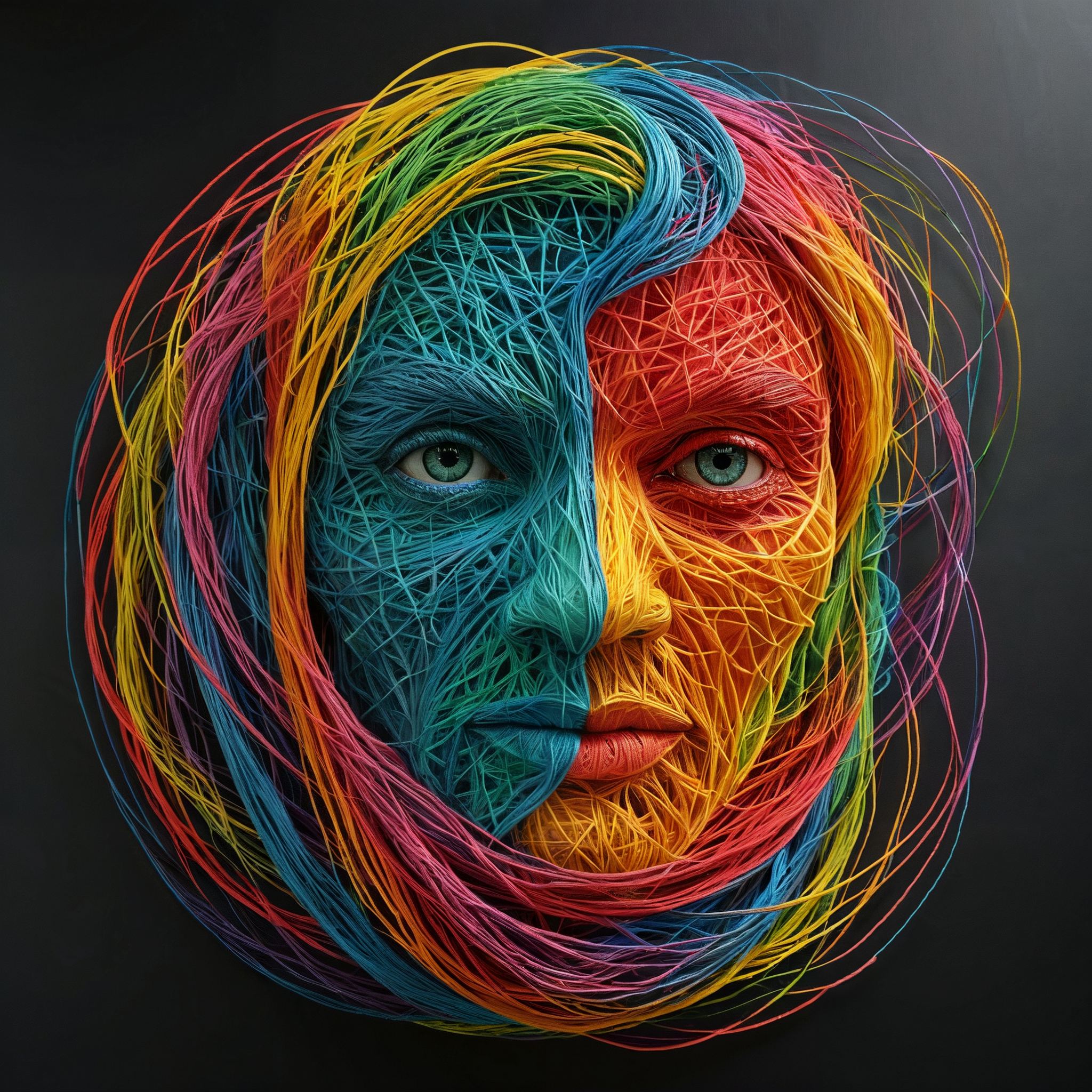 award winning photo, 

string art, art made entirely of colorful string, colorful 3d art made of string.

ZipRealism, Zip2D

