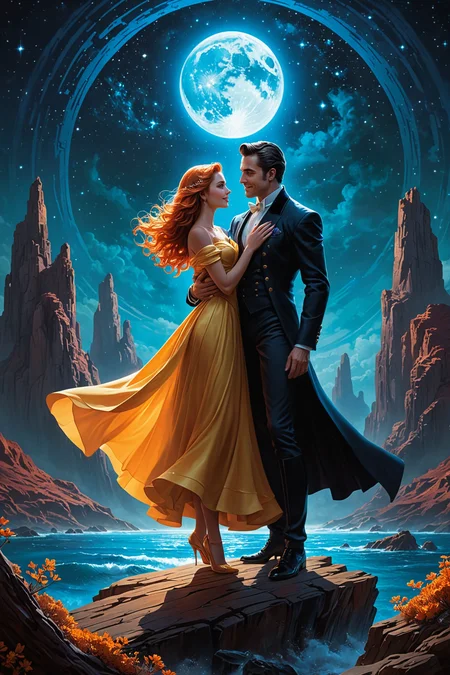 by Bill Medcalf and Andrew Ferez in the style of Bess Hamiti and Vincent Di Fate