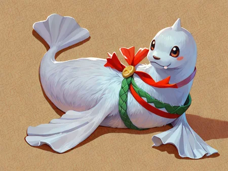 Masterpiece,Best Quality,dewgong,white body,full body,feral,solo,flipper,no humans,pokemon \(creature\),simple background,<lora:dewgongPONY:0.8>,sea lion,score_9,score_8_up,score_7_up,score_6_up,realistic,furry female,