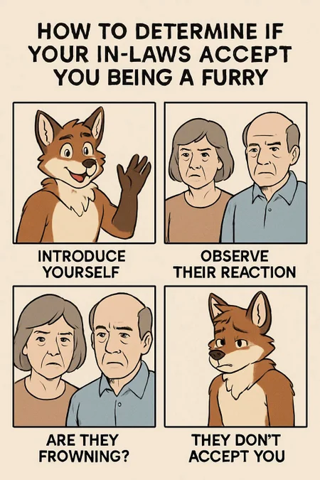 Tutorial for how to determine if your in laws accept you being a furry