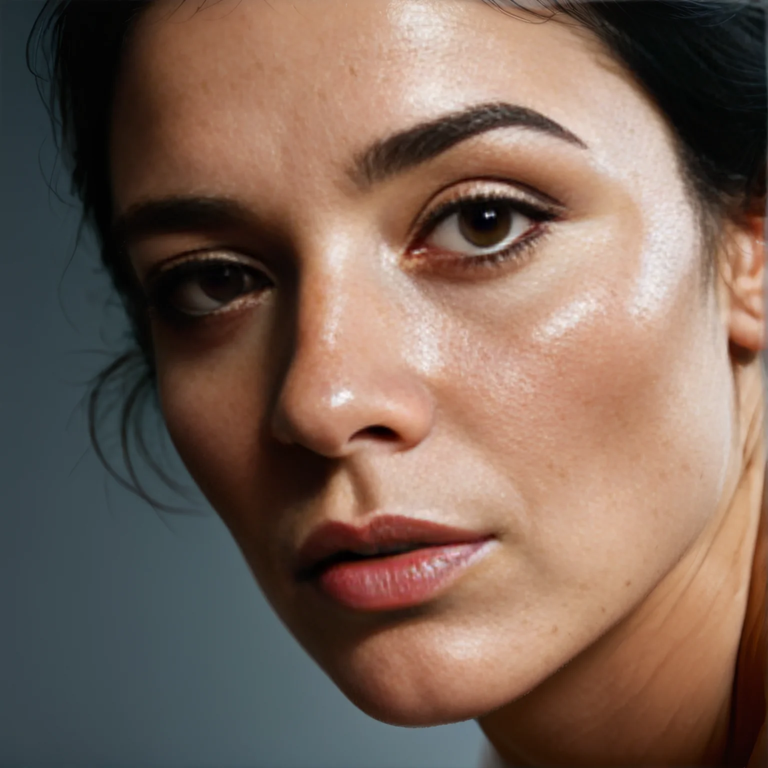 Stable_Yogis_PDXL_Positives
<lora:Super_Skin_Detailer_By_Stable_Yogi_SD0_V1:0.5>natural skin texture, fine pores, realistic skin, intricate skin details, skin dentation, detailed eyes,detailed hair,
<lora:Super_Eye_Detailer_By_Stable_Yogi_SDPD0:0.5> photorealistic eye, UHD, 4K cinematic close-up of a middle-aged woman, short black hair, hazel eyes, freckles, sharp cheekbones, soft lips, and dramatic shadowed lighting.