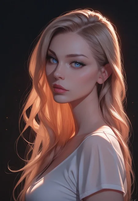 masterpiece,best quality, highly detailed, score_9, score_8_up, score_7_up, score_6_up, source, score_9, score_8_up, score_7_up, realistic, real life photo, night, BREAK, 1girl (23yo), slut,  chest and face in view,  blonde, long hair, beautiful mouth, long hair,, horny, breasts exposed, 8k, uhd, photorealistic, dim warm night light, reddit, film grain, raw, amateur, flash, traditional media, raw, long eyelashes, black eyeshadow, white crop top, underboob, blue eyes, perfect eyes, focus on eyes, side view