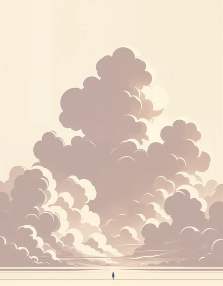 minimalistic, flat color, no lineart, vast flat landscape, epic clouds