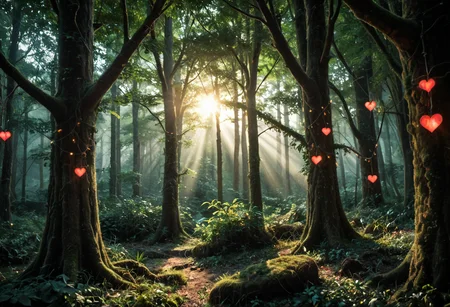 (Whispering Woods), ancient forest, canopy of leaves, dappled sunlight, fairy lights, enchanted mist,
(romantic cozy setting:1.24), (heart decorations:1.2), fantasy, nature, mystical, serene, seclusion,(Window light, soft, natural light streaming through a window, warm, inviting, capturing the play of light and shadow on the subject's face),p8<lora:sdxl\oldPhoto_v1.0.safetensors:0.86:0.18> <lora:sdxl\add-detail-xl.safetensors:0.88:0.10>
<lora:sdxl\cfg_scale_boost.safetensors:0.51:0.10>,
p8,s8