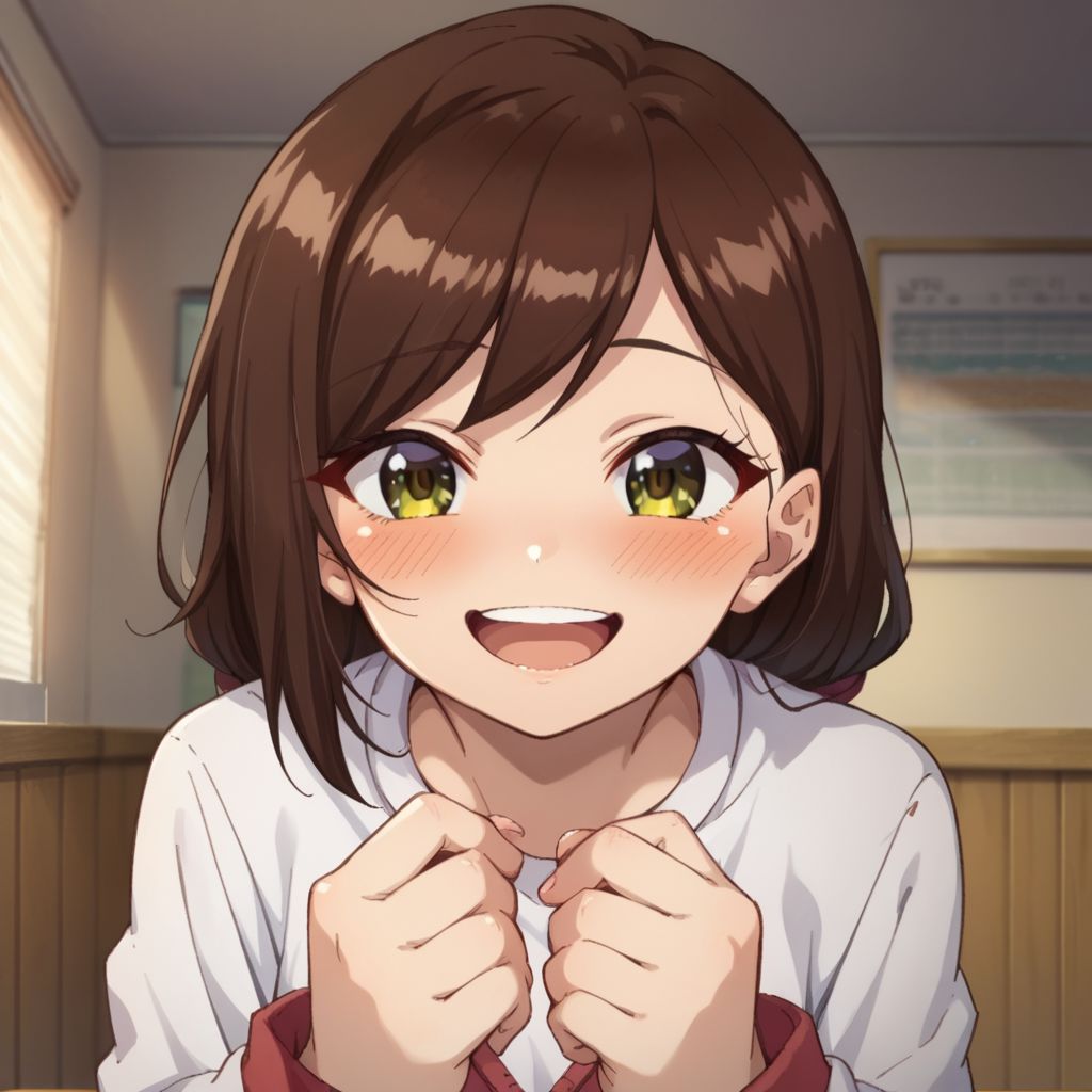 score_9, score_8_up, score_7_up, source_anime, 
takasakiminami, POV, looking at viewer, blush, smile, open mouth, upper teeth only