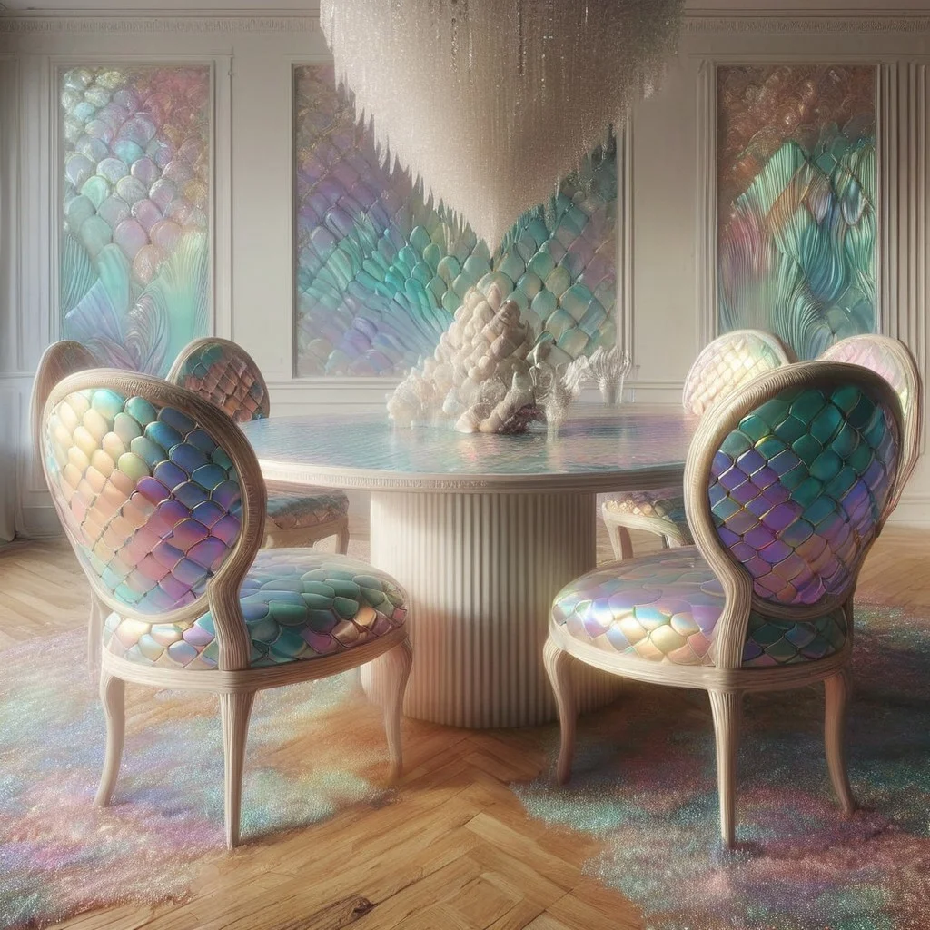 orb crystal, cursed object, evil aura, p1nk1r1sc4l3s, masterpiece, high quality, made out of iridescent scales, table, dark theme,
