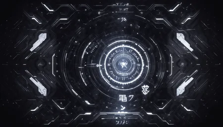 mysterious, fantasy, dark fantasy, 3D rendering, anime <lora:testcyber-000002:1> hud, graphic, elements