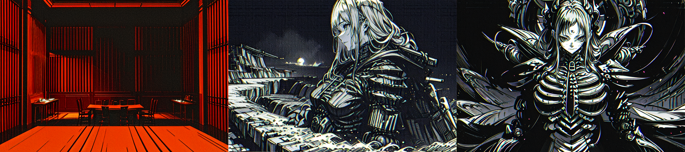 highly insanely detailed, masterpiece, top quality, best quality, highres, 4k, 8k, RAW photo, (very aesthetic, beautiful and aesthetic), 
__lazy-wildcards/cosplay-char/blame/abara-kudou_denji/prompts__, 
<lora:ABARA_KudouDenji_v1:0.5>, 
(1girl:1.3), 
solo focus, 
__lazy-wildcards/dataset/background__,âââ