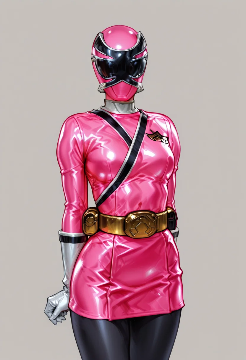 masterpiece, best quality, very aesthetic, absurdres,samurai_sentai_shinkenger, anime,
BREAK 1_girl, solo, shinken_pink(pink bodysuit, pink miniskirt, uniform, white gloves, black pantyhose, ), shinken, hands behind body,
BREAK <lora:AKinuNishimura_Style:1.0>, <lora:Smooth_Booster_v2:0.6>, good hand, <lora:Power_ranger_samurai__Illustrious:1>