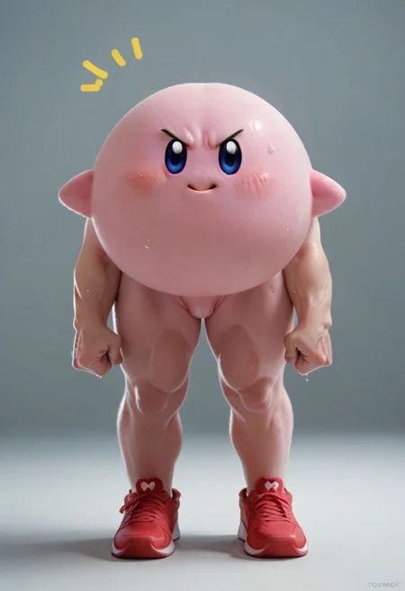 score_9, score_8_up, score_7_up, planking, exercise, clenched hands
sweat, annoyed, full body, anger vein,
LongKirby, dark blue eyes, pink body, blush, red shoes, smiling at viewer
