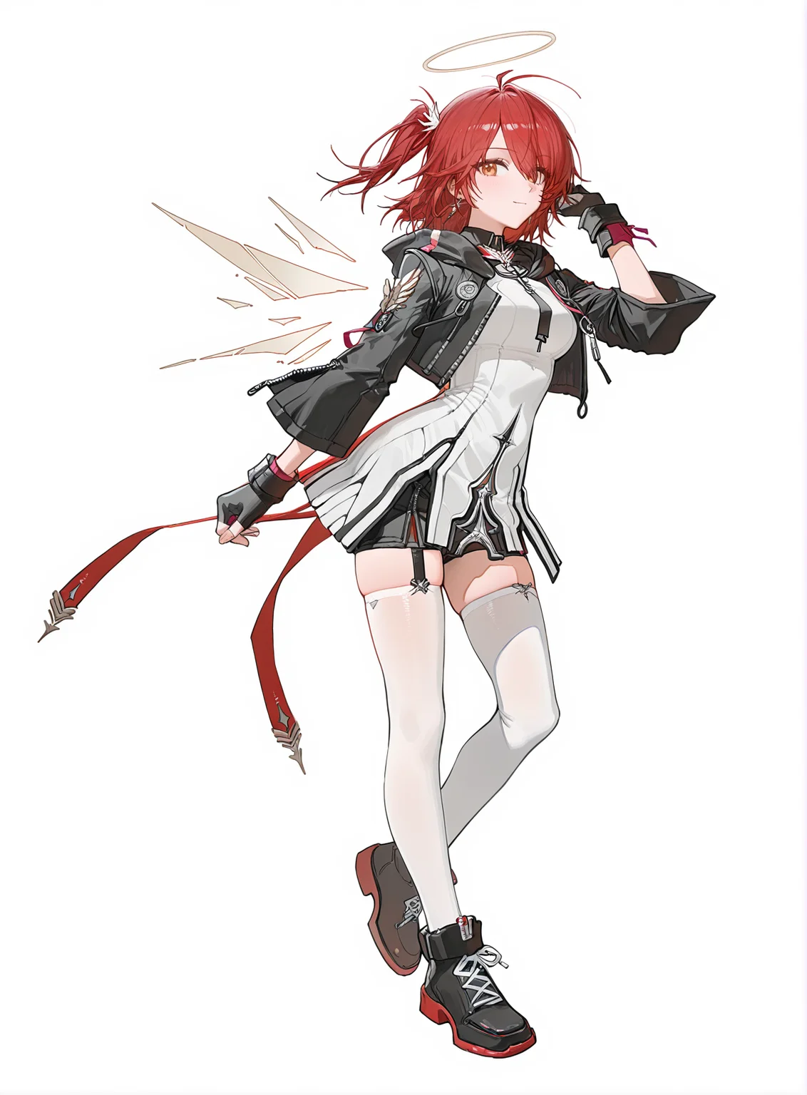 1girl,exusiai the new covenant \(arknights\), masterpiece,masterpiece,best quality,newest,absurdres,highres,incredibly absurdres,very aesthetic,
shironekoban,ryuuzaki ichi,ciloranko,akizero1510,modare,(3 \(sanyako1\),diyokama,horn/wood:0.7),
standing,full body,solo,
(white background,simple background),
<lora:hand 5.5:1.3>,<lora:exusiai TNC & lemuen illu-000009:0.85>,