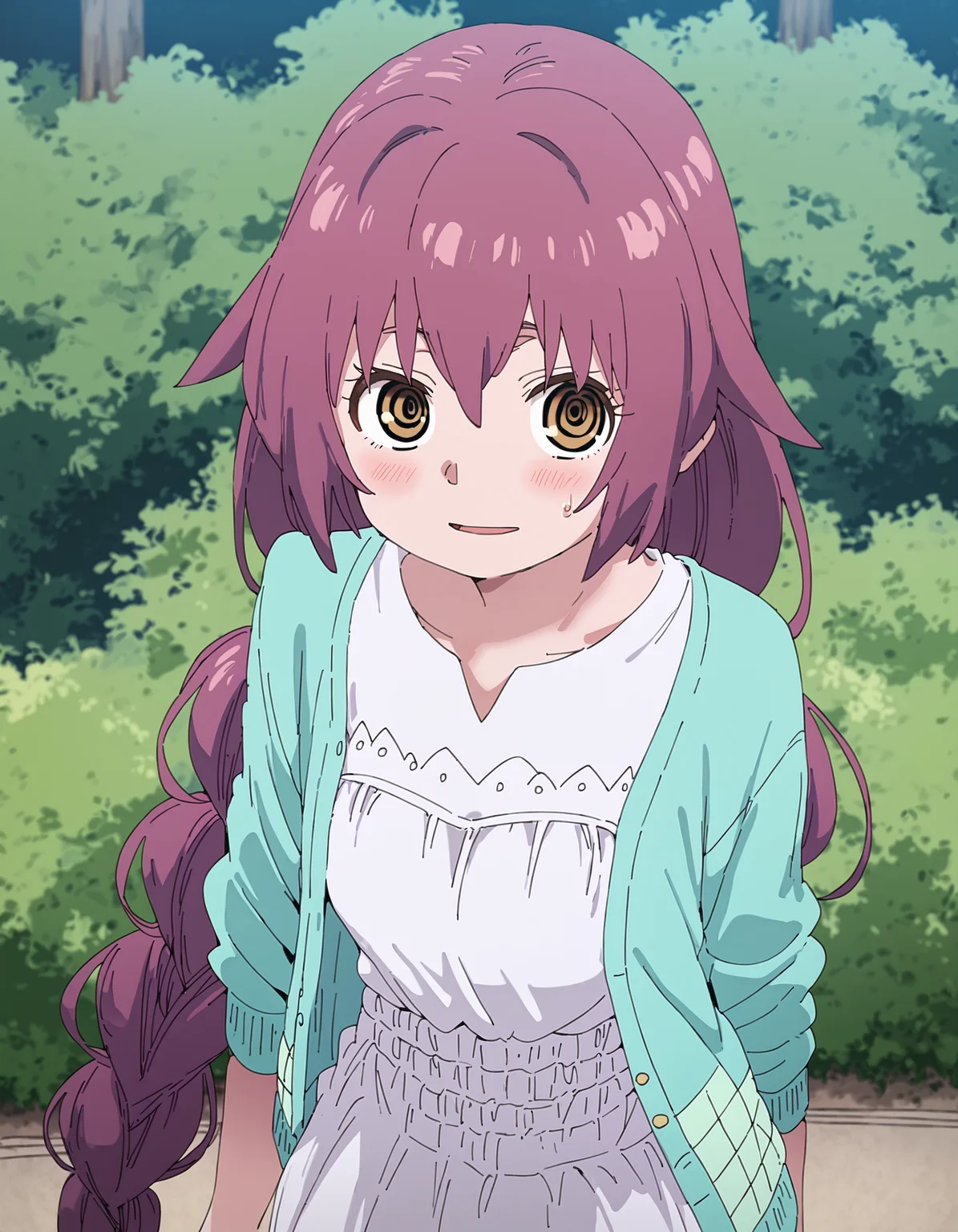 score_9, score_8_up, score_7_up
BREAK
manami_olis, 1girl, solo, brown hair, long hair, hair flaps, braided ponytail, brown eyes, green cardigan, white dress, long dress, looking at viewer
BREAK
nature, outdoors
<lora:Manami_KaiiToOtomeToKamikakushi_v01:1>