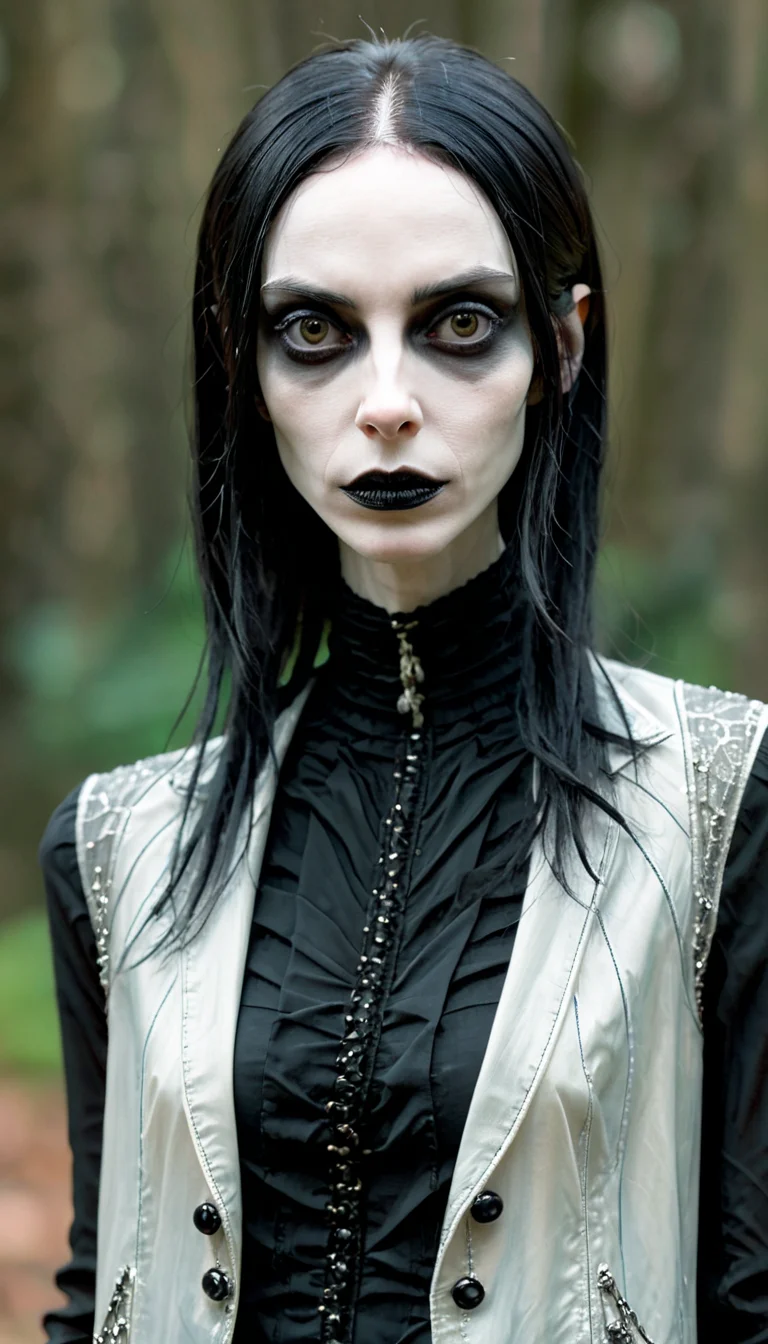 positiv Clip L:
an award-winning close-up, face, skinny, Gothic, woman, an award-winning
positiv Clip G:
an award-winning an impressive close-up of the face of a skinny Gothic woman that captivates the viewer. Her pale, porcelain-like skin appears almost supernatural, while her dark eyes exude depth and penetration , an award-winning