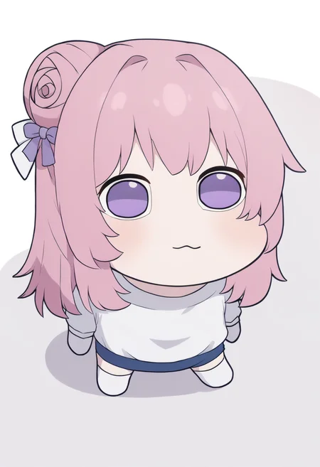 score_9, score_8_up, score_7_up, source_anime,
BREAK
<lora:Doro_X_PDXL_V1:0.8> doro, creature, :3, chibi, pink hair, purple eyes, hair bun, hair bow, no humans, white skin, four legs, solid circle eyes, no pupils,
<lora:shiBoobShadowMemeV2Continue20th:1.2>,
1girl, solo, shingleshadowmeme,
wide-eyed, solid circle eyes, no mouth, closed mouth,
boob shadow, shadow,
looking up, standing, full body,
simple background, white background, chibi, meme, giantess,