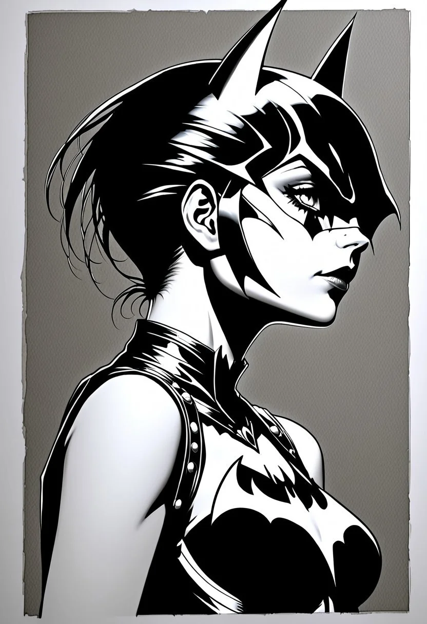 a beautiful punk woman, very detailed, silhouette of batgirl with gold foil <lora:SDXLPaintSplash:0.2> (perfect hands, perfect fingers), batman logo, <lora:ImgFixerPre0.3:1.0> <lora:add-detail-xl:1.0> <lora:badhandv4:1.0> embedding:EasyNegativeV2 embedding:bad_prompt_version2-neg embedding:fcNeg-neg . perfect lighting, side view, perfect shadows,