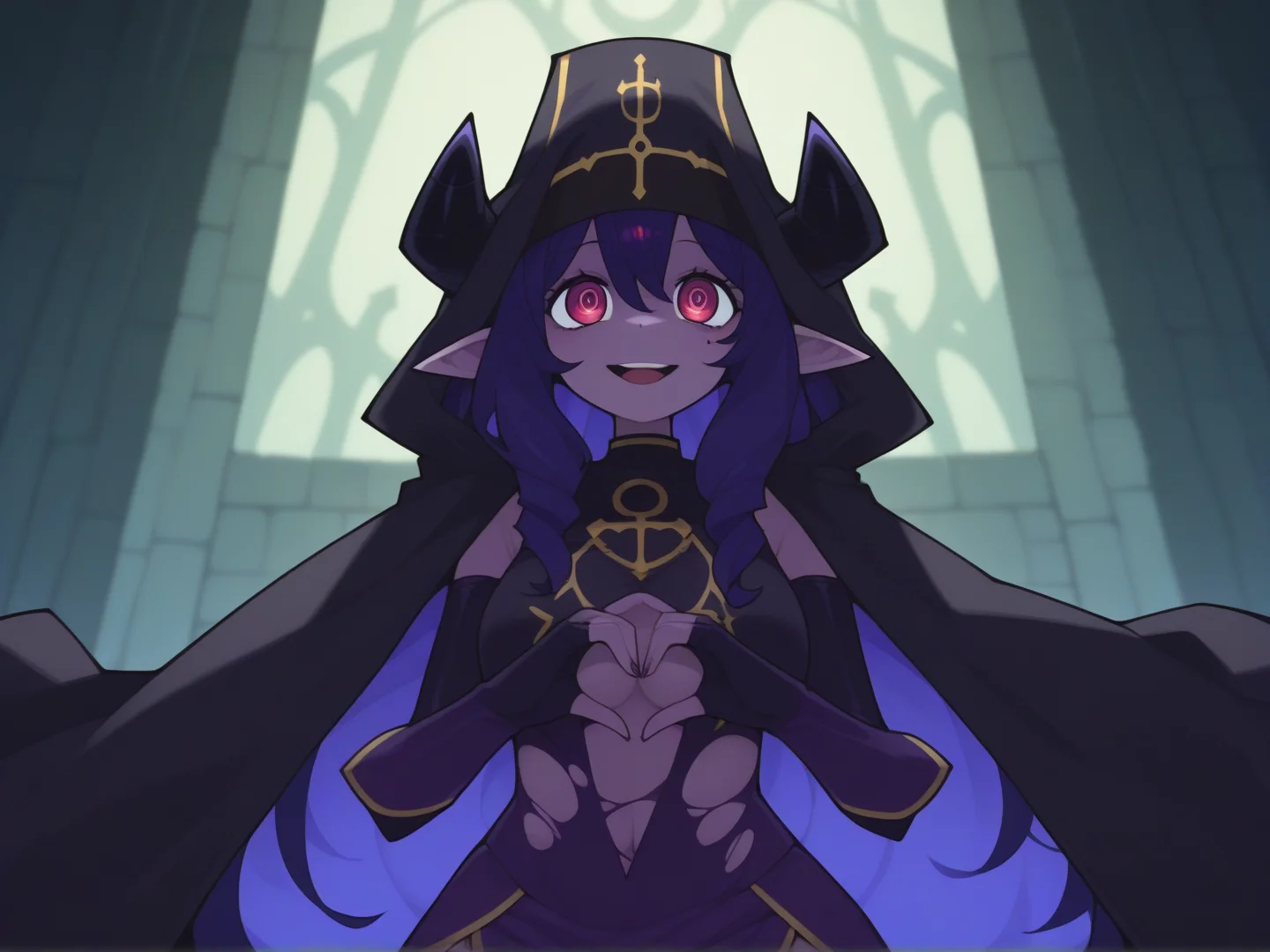 1girl, elf, priestess,
Dark demonic runes etch themselves into her flesh like a forbidden language.
demonic_runes, etched_flesh, dark_magic, corruption
<lora:DarkfireStyle19v2:0.85>