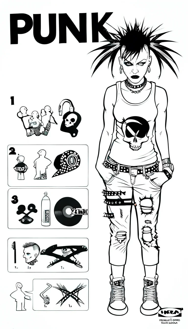 punk girl <lora:ikea_instructions_xl_v1_5:1>