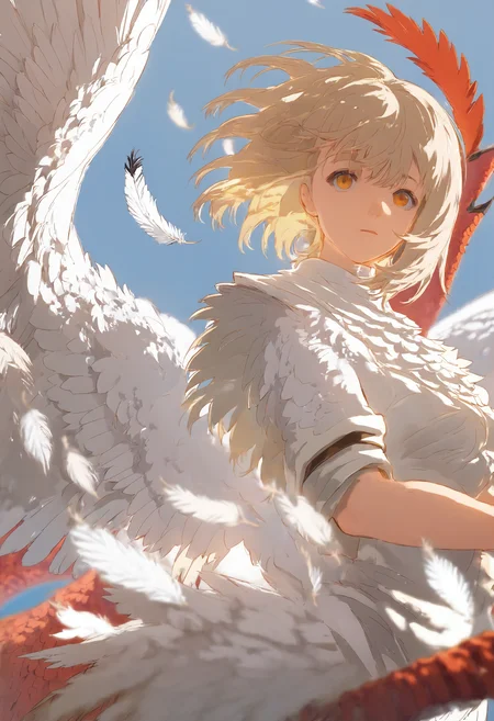 score_9, score_8_up, score_7_up, 1girl falin chimera, white feathers, feathered wings, feathers, depth of field, foreshortening, upper body
<lora:style_redum_pony_2:1> <lora:falin_marcille_pony_d16:1>