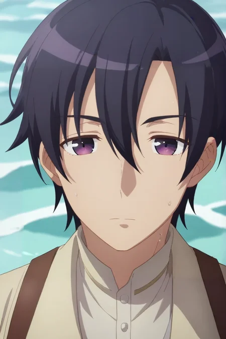 score_9, score_8_up, score_7_up, , rating_safe, , anime screencap, anime coloring, , looking at viewer, depth of field, 1boy, solo, male focus, <lora:nicol_ascart_pony:0.86>, nicol_ascart, black hair, purple eyes, short hair, hair between eyes, from above, cold, ice, dusk, spread arms, :D, , <lora:sdxl_lightning_8step_lora:1>