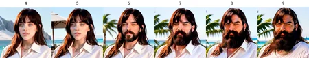 b1ll1331ll1sh in beach, portrait<lora:beard_slider_v10:4> , white shirt, long hair, brown hair, blue eyes