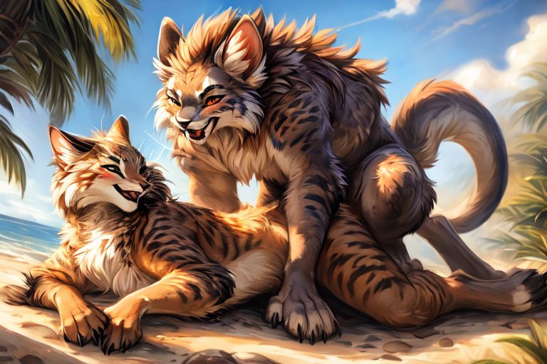 uploaded on e621, by carrot, by castitas, by reallynxgirl, by hioshiru, by loimu, by blotch, by kenket, by lizet,
FurryCore, 
catfolk,
Catra_Shera,
belladonna,
dragon,
(sexy pose), dynamic pose, NSFW, nude,
raised tail, paws, female, animal pussy, (pussy), (glistening genitalia), clitoris, plump labia, flat chest, (pussy juice), 
lying on back, butt, presenting, anatomically correct pussy, spread legs, 
feral, furry female anthro cat, detailed and extremely fluffy body fur, tail, stripes, solo, highly_detailed_face, symmetrical_eyes, fangs, open mouth, claws, young,
looking at viewer,
smile, blush, 
athletic, muscular, sleek,
brush stroke style, concept art, highly detailed, masterpiece, best quality, cinematic composition, 
sunlight, on a beach, 
masterpiece, best quality, realistic, (intricate:0.9), (high detail:1.4), film photography, {soft focus}, RAW photo, photorealistic, analog style, subsurface scattering, photorealism, absurd res,