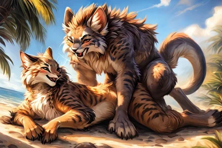 uploaded on e621, by carrot, by castitas, by reallynxgirl, by hioshiru, by loimu, by blotch, by kenket, by lizet,
FurryCore, 
catfolk,
Catra_Shera,
belladonna,
dragon,
(sexy pose), dynamic pose, NSFW, nude,
raised tail, paws, female, animal pussy, (pussy), (glistening genitalia), clitoris, plump labia, flat chest, (pussy juice), 
lying on back, butt, presenting, anatomically correct pussy, spread legs, 
feral, furry female anthro cat, detailed and extremely fluffy body fur, tail, stripes, solo, highly_detailed_face, symmetrical_eyes, fangs, open mouth, claws, young,
looking at viewer,
smile, blush, 
athletic, muscular, sleek,
brush stroke style, concept art, highly detailed, masterpiece, best quality, cinematic composition, 
sunlight, on a beach, 
masterpiece, best quality, realistic, (intricate:0.9), (high detail:1.4), film photography, {soft focus}, RAW photo, photorealistic, analog style, subsurface scattering, photorealism, absurd res,
