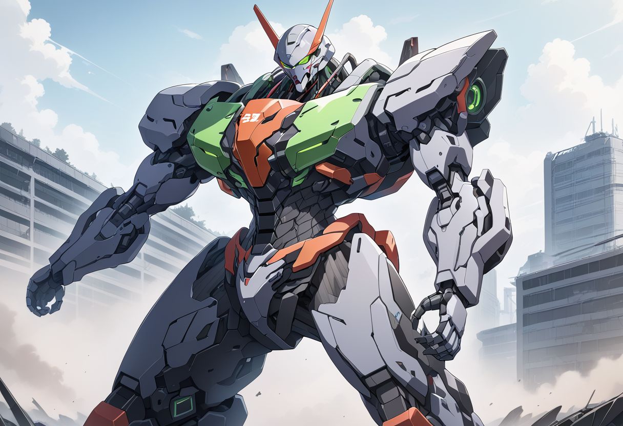 score_9, score_8_up, score_7_up,newest,safe,neon genesis evangelion,no humans,mecha,giant robot,open mouth,outdoors,biomechanical,carbon fiber,cybermutant,arm cannon