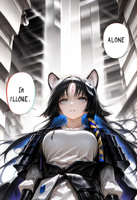 honored, saga /(arknights/), greyscale, speech bubble, throughout heaven and earth, i alone am the honored one,
<lora:cfg_scale_boost:0.4>,<lora:nai_noob_new_1536:0.0>, <lora:nyaliaXLNBVP1lokrV6311P:0.0>, <lora:illustriousXL_stabilizer_v1.23:0.35>, <lora:honored:1>, (masterpiece, best quality, newest, highres:1.3), good quality, very aesthetic, absurdres, newest, very awa,