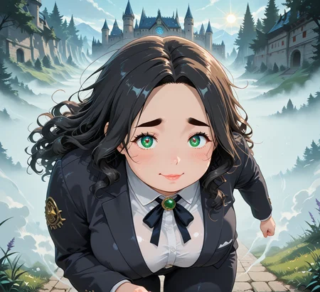 IllusP0s, PonyScores7, source_anime, ah1, IllustriousQual, interesting, exciting, spectacular, wonderful, amazing quality, absolutely eye-catching, very awa,
BREAK <lora:xl_more_art-full_v1:0.2>, <lora:aesthetic_anime_v1s:0.2>, <lora:detailxl:0.2>, detailxl, amazing quality, best aesthetic, absurdres, illustration, Volumetric_Lighting, ultra-detailed, very aesthetic, intricate details, best_quality, lazympos, <lora:Add_Details_v1.2:0.4>, <lora:quality_modifiers_masterpieces_v1:0.2>, anime style, <lora:HDA_Detailer:0.3>, <lora:natsumi_style:0.2>, <lora:by_usakun-pony:0.2>, by usakun, <lora:Akina_Bbw_Style_-_PonyXL:0.2>, AkinBw,
BREAK (((pose moving hair while running))), dynamic pose,
BREAK 1girl, mature female, (curvy), round-chin, caucasian, <lora:ETO_OC_Illustrius:0.5>, eto_oc, skindentation, (plump), thick thighs, wide hips, busty, voluptuous, round ass, gigantic breasts, <lora:plussizegirls_IL:0.3>, <lora:plussizegirls_pony:0.3>, <lora:shinyskin2:0.2>, glistening skin, HDA_FatGirlXL, <lora:perfection style:0.2>, perfection style, perfection, 
BREAK ((Tom Ford sequin-embellished tuxedo jacket with satin lapels)),
BREAK (curly hair), long hair, (black hair:1.4), (parted hair:1.7), messy hair, kinky curls, detailed hair, <lora:hairdetailpxl:0.2>, hairdetailpxl,
BREAK (half green and brown eyes), (colorful eyes), (multicolored eyes), (downturned eyes:1.4), expressive eyes, perfect eyes, eyes hd, detailed eyes, (round face:1.2), (thick eyebrows:1.3), (plump face), lips, <lora:Round_face:0.2>, iris lines, <lora:Detailed eyes-Illustrious:0.3>, iris and pupil, soft shimmer on the iris,
BREAK (((Raised eyebrows expression))), Expressive, emotional, looking at viewer, Face Detailed, <lora:Expressive_H:0.2>, Expressiveh, <lora:Emotional_Anime_Expressions_PonyXL_Concept:0.2>, <lora:Best_Facial_Expression_LoRA_PONY:0.2>, looking at viewer, <lora:Detailed expressive EXEV style -XL Pony V1.0:0.2>, FaceDetail, <lora:Best_Facial_Expression_Helper_XTREME_ILLU:0.4>, kaogei,
BREAK (((A misty early morning in Örebro, capturing the enchanting view of the Örebro Castle partially shrouded in fog, Soft light filters through the haze, creating an ethereal ambiance, while the surrounding gardens appear tranquil and serene))), (((Kaleidoscopic Perspective shot))), 4k, 8k, Ultra HD, Masterpiece, Best quality, Detailed background, foreshortening, extreme perspective, full_details, <lora:AddMicroDetails_Illustrious_v4:0.3>, addmicrodetails,
