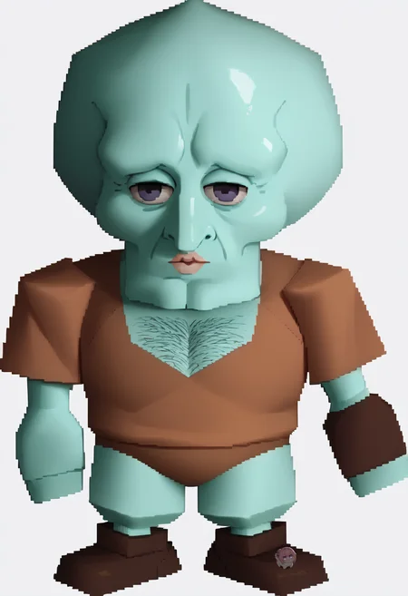 score_9, score_8_up, score_7_up BREAK 1boy, <lora:zs_FFVIIChibisXL_1:1> ffviichibis, chibi, standing, full body, white background, <lora:handsomize_x_pdxl_v1:1.2> handsomize, aqua skin, colored skin, bald, manly, brown leotard, chest hair, sparkle