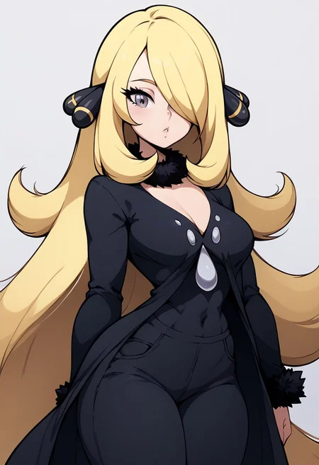 score_9, score_8_up, score_8, medium breasts, (curvy), cute, eyelashes,       
zzCynthia, solo, 1girl,  blonde, long hair, black coat, black pants,
, zPDXL, p4st3lg0r3