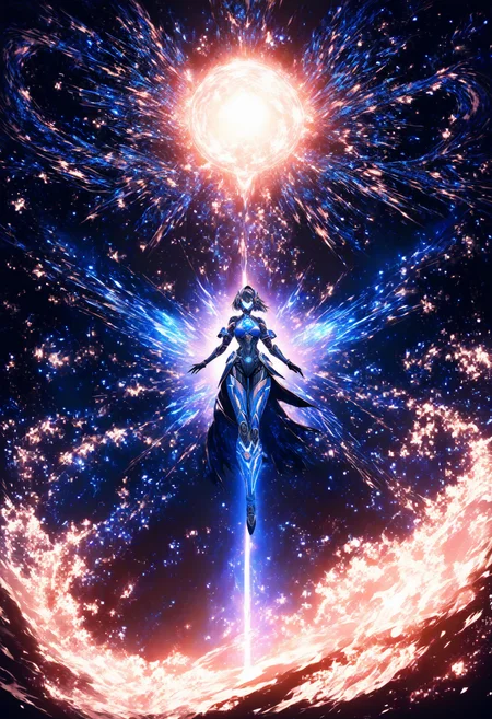 professional 3d model masterpiece,high score,great score,absurdres,  ., a woman in a blue dress holding a glowing ball in her hand in a cave like setting with water [20], <lora:R0k00Gl0w1ngHD:1>, (R0k00Gl0w1ngHD, glowing, light particles, space art, generative art, Android Jones, Benoit B. Mandelbrot, fantasy art, concept art, fractals, abstract art), an ultrafine detailed painting [6],angel [1], . octane render, highly detailed, volumetric, dramatic lighting