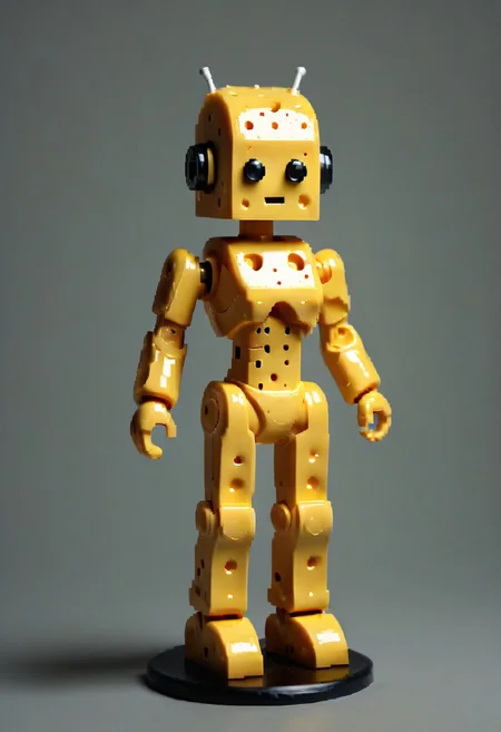 Cheese style, Pixel_Art, Robot Girl, paint splatter,