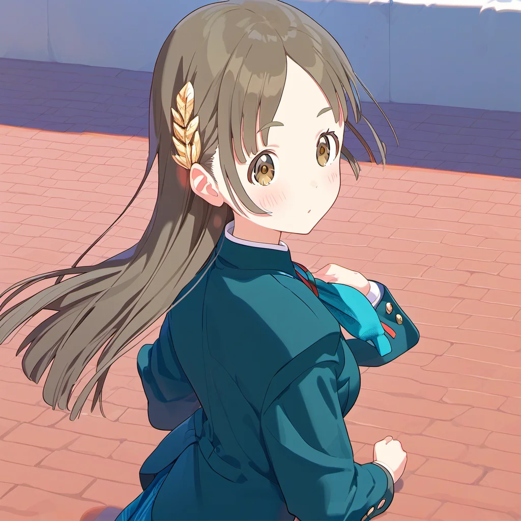 score 9, score 8 up, score 7 up, source anime, 1girl, kuramoto_china, school uniform, <lora:gakuen_idolmaster_pony:1>