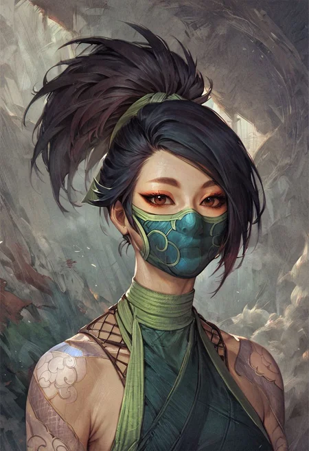 score_9, score_8_up, score_7_up, score_6_up, score_5_up, score_4_up, Akali, painting, detailed eyes