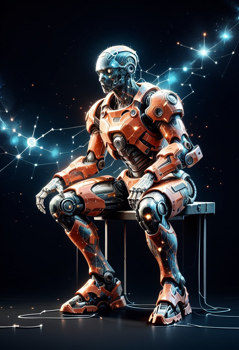 score_9, score_8_up, score_7_up,
cyborg, full body, mechanical parts, 
starry_morph,
simple background, black background
