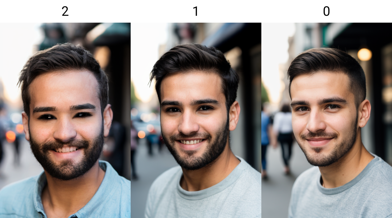 photo of a 30 y.o man, short hair, smiing to the camera in street <lora:BlackScleraSlider_v1:2:2:lbw=OUTALL>