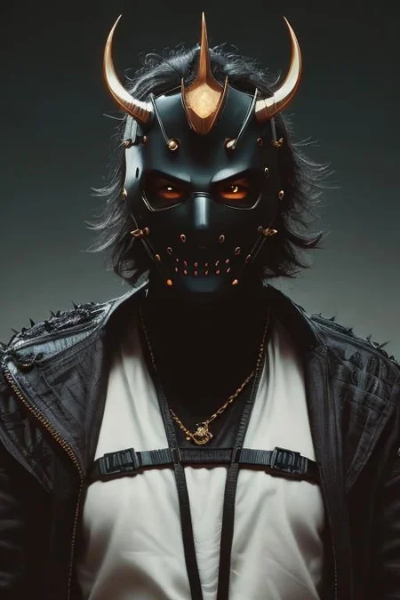heromkr2023, 8k, uhd, best quality, masterpiece, full body, 1man, dingy masked hero, (((intimidating appearance))), thorns, (((dangerous))), (((cold night))), 5caryma5k, (((very scary))), Scythe, (((fresh out of hell))), macabre, scary mask, cursed