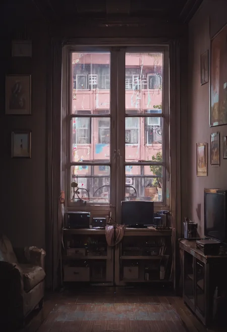 score_9, score_8_up, score_7_up, indoors, living room, tv, window,
<lora:the_wintess:1>, w1tn3ss