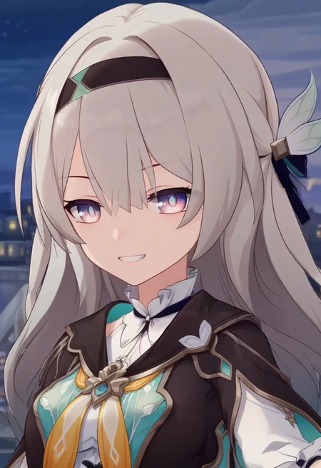 detailed background, shiny skin,
<lora:srfirefly.pony:1>,
srfirefly,
reaching out, evil grin, glowing pupils, looking at viewer, yandere, night, shade face, upper body, close up, half-closed eyes,