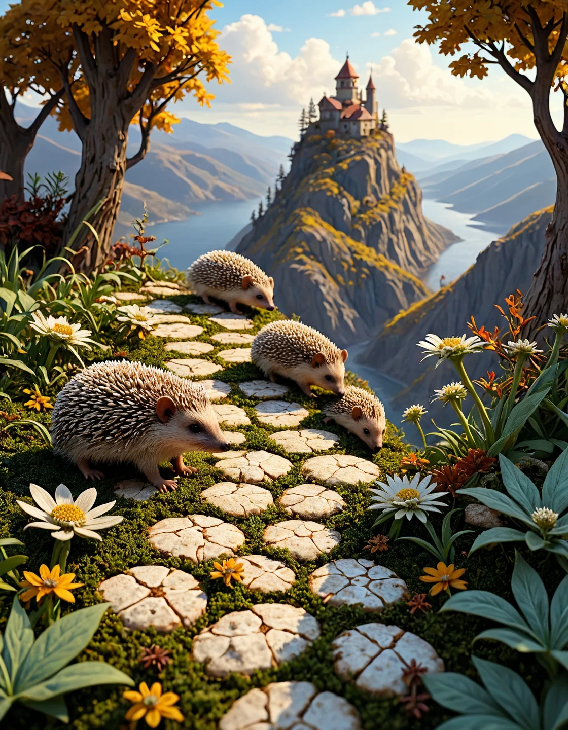 surreal landscape,creator landscape,stale of Thomas Cole (Hudson River School), Alpine tundra dotted with edelweiss, animal bones weathering, roman mosaic floor fragments,hedgehog snuffling in leaves.
<lora:LCMTurboMix_DPM_SDE_Karras:0.7>,
<lora:Flux-style-xl-lora:0.7> flux-style,
<lora:extremely_detailed:0.7> extremely detailed,
<lora:WildcardX-XL-Detail-Enhancer:0.3>,
<lora:add-detail-xl:0.7>,
BeyondSDXLv3,
(8k,highly detail, cool colors, grand illumination, dynamic cinematic perfect background, stunning detail,absurd detail, high quality, masterpiece,aesthetic, illustration, perfect composition, intricate details, absurdres),