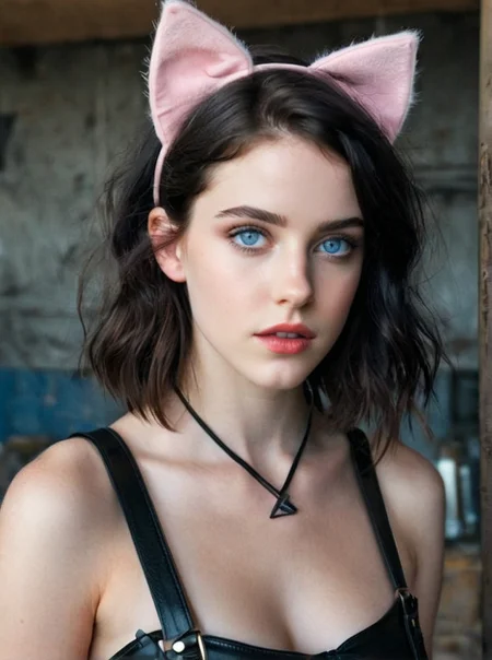 Photo of Imogen Serberkummer, feral girl wearing leather in dusty post-apocalyptic , ruined machinery, <lora:PerfectEyesXL:0.5>, (detailed, ultra-detailed body:1.1),best quality,photo-realistic,highly detailed,absurdres, cinematic lighting, hyper-realistic, sharp focus, 32k resolution, detailxl, SimplePositiveXLv2,