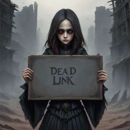 (((Ultra detailed, Megapixel)))
1girl, (((holding out a sign with a text "DEAD*LINK"))), by charlie bowater and dan mumford and trevor Brown, hands, terror, gloomy, dark, blank face, no face, wasteland background, no mouth, no eyes, long hair
