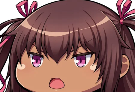 score_9, score_8_up,
(dumb_blob_head, head only, white background, meme, chibi, chibi only),
solo, angry, open mouth,
c-mizuki, purple eyes, very long hair, brown hair, two side up, hair ribbon,