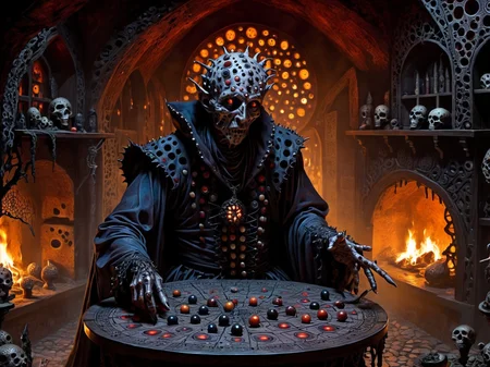 <lora:HorrorAI:.8> TrypophobiaAI sorcerer , Highly detailed, horror setting, intricate detailed background