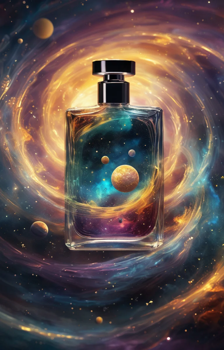 masterpiece,best quality,<lora:tbh70-sdxl:0.6>,illustration,A rotating nebula background
A bottle of perfume in garden