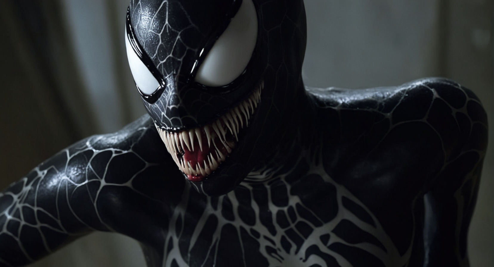 Dark Fantasy Art of <lora:Symbiote:1> Cinematic Film stock footage in (arri alexa style) Kodak film print,
a woman in a venom black suit with a spider on her chest symbiote style, dark, moody, dark fantasy style