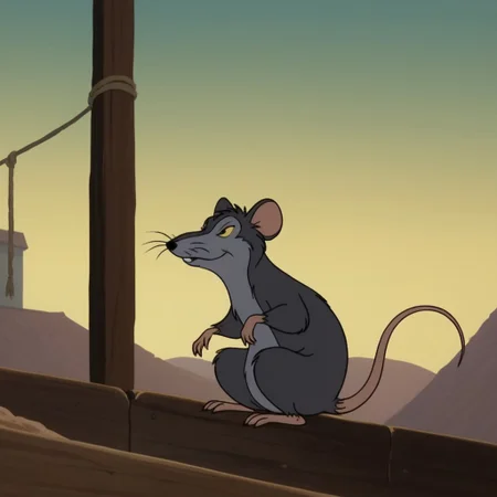 score_9, score_8_up, score_7_up, score_6_up, score_5_up, score_4_up, source_furry, templetoncw, feral, male, rat, grey fur, black eyes, yellow sclera, sitting, barnyard,