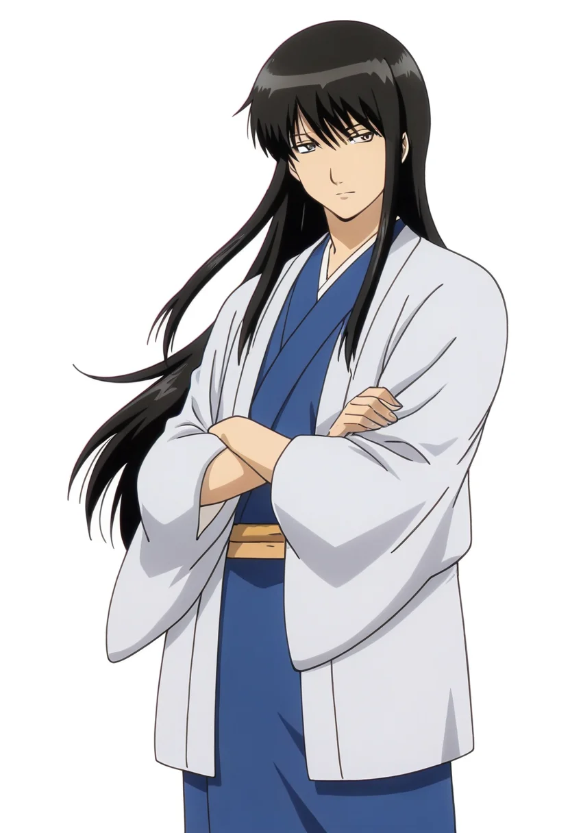 masterpiece, best quality, absurdres, detailed skin, detailed eyes, detailed face, anime colored, anime screencap, anime colored,
<lora:Katsura_Kotaro:1>, 1 boy, katsura, cowboy shot, looking at viewer, japanese clothes, standing, crossed arms,
((white background)),