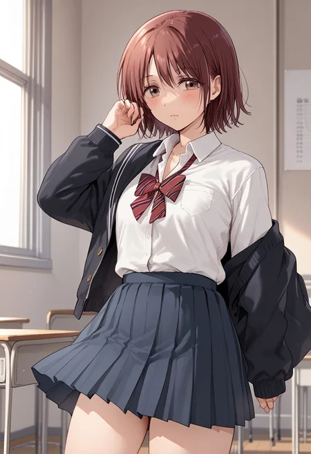 score_9, score_8_up, score_7_up, source_anime,(extremely detailed CG), (best quality), nagi,1girl,School uniform,